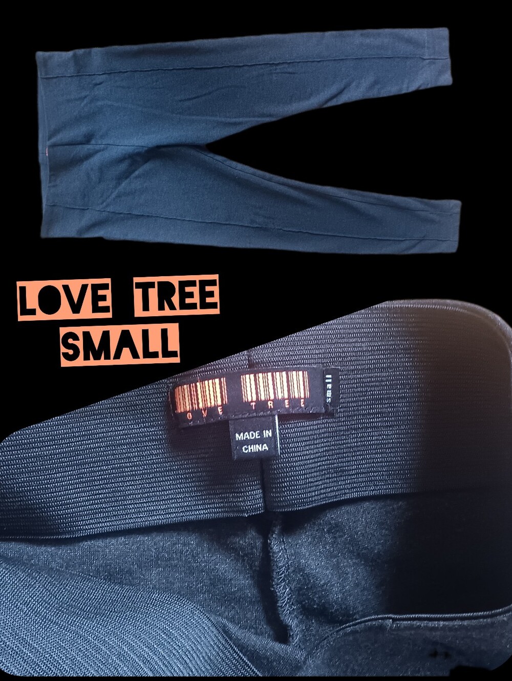 Now $5.  Love Tree Drk Gray Ponte Leggings